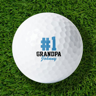 Number One Grandpa Monogrammed Father's Day Golf Balls