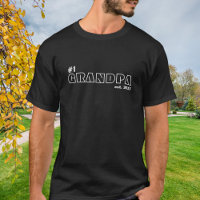 #1 Grandpa Est Year T-Shirt