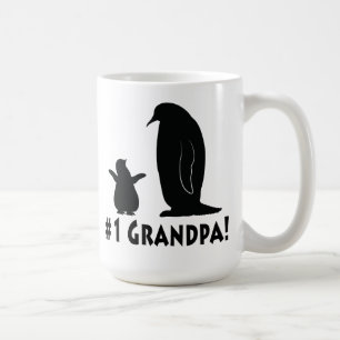 Number One Grandpa: Penguin and Chick Coffee Mug