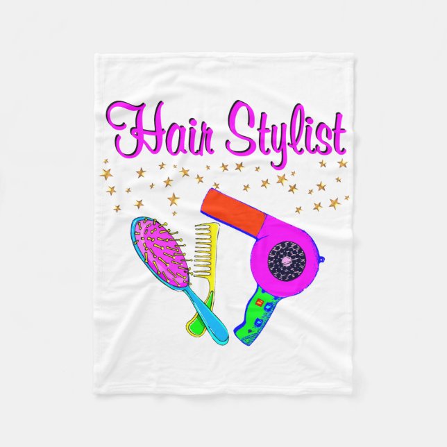 NUMBER ONE HAIR STYLIST AND BEAUTICIAN FLEECE BLANKET (Front)