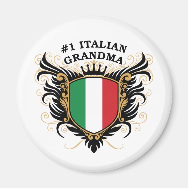 Number One Italian Grandma Magnet (Front)