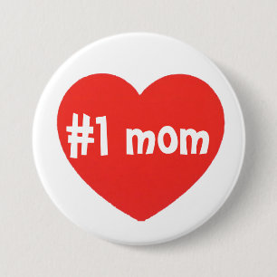 number one mum 7.5 cm round badge