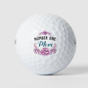 Number One Mum, Floral Wreath Golf Balls