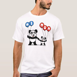 Number One Mum Panda Family T-Shirt