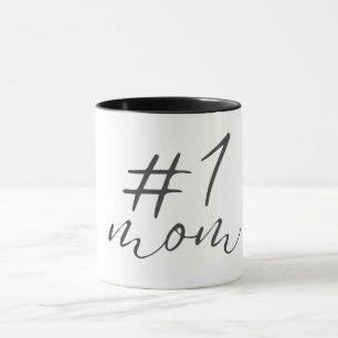 Number One Mum Simple Script Text Mothers Day Mug