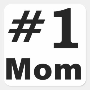 Number One Mum Square Sticker