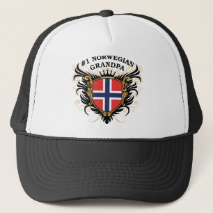 Number One Norwegian Grandpa Trucker Hat