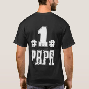 Number One Papa Black T-Shirt