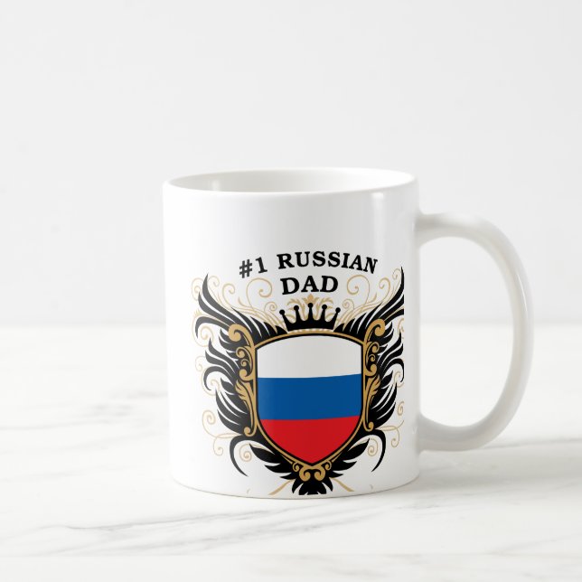 Number One Russian Dad Coffee Mug (Right)
