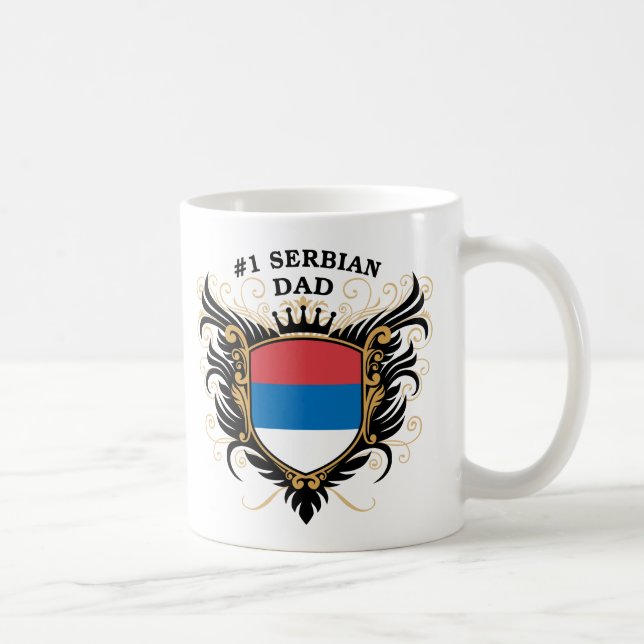 Number One Serbian Dad Coffee Mug (Right)