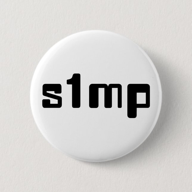 Number One Simp 6 Cm Round Badge (Front)