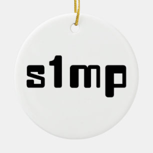 Number One Simp Ceramic Ornament