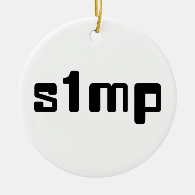 Number One Simp Ceramic Ornament (Front)