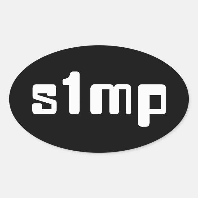 Number One Simp Oval Sticker (Front)