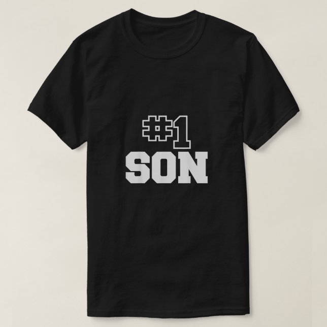 Number One Son No 1 Best Son 1 Mens Boys  T-Shirt (Design Front)