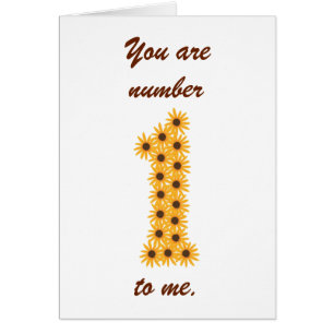 Number One Sunflowers Marriage Proposal Card