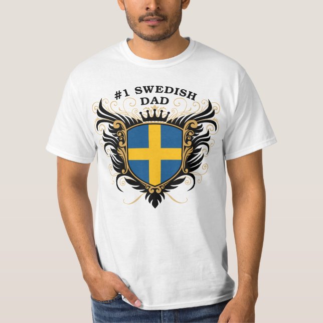 Number One Swedish Dad T-Shirt (Front)