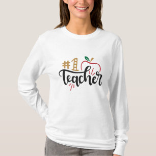 Number One Teacher Apple Design T-Shirt