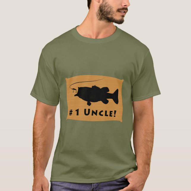 Number One Uncle with Largemouth Bass T-Shirt (Front)