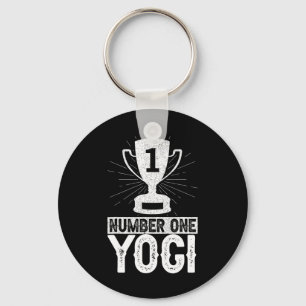 Number One Yogi Meditation Yoga Namaste Key Ring