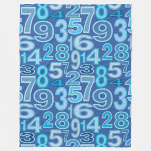 Number Pattern Fleece Blanket