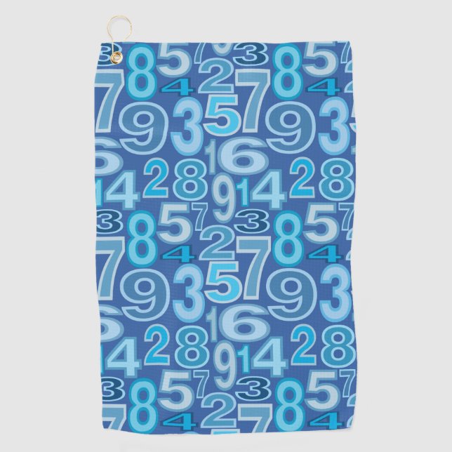 Number Pattern Golf Towel (Front)