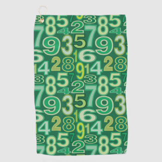 Number Pattern Golf Towel