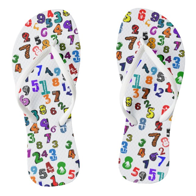 Number Pattern Thongs (Footbed)