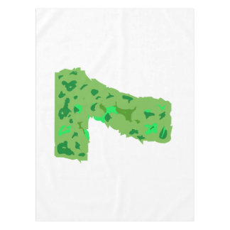 Number seven with camouflage color tablecloth