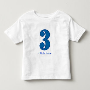 number three boy, Child's Name Toddler T-Shirt