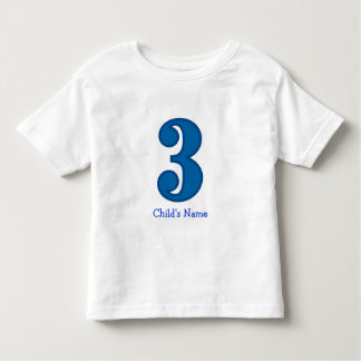 number three boy, Child's Name Toddler T-Shirt
