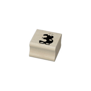 Number Three Rubber Stamp
