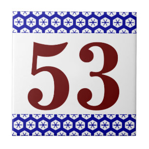 Number Tile honycomb border
