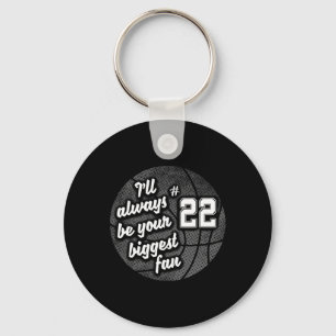 Number Twenty-two 22's Biggest Fan Bysketbyll Mum  Key Ring