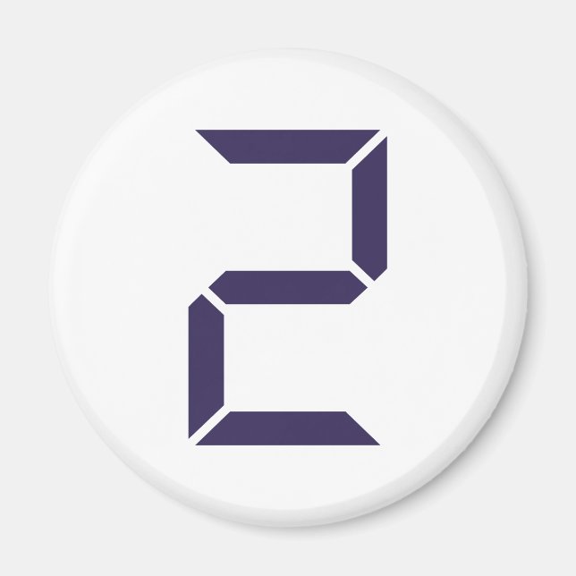 Number - Two - 2 Magnet (Front)