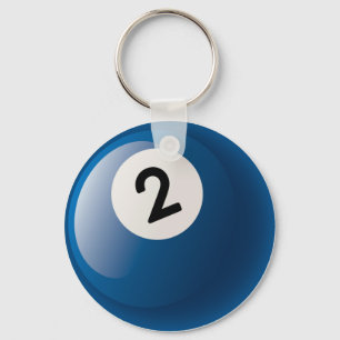 NUMBER TWO BILLIARDS BALL KEY RING