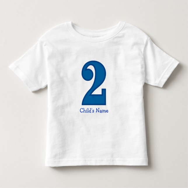 number two boy, Child's Name Toddler T-Shirt (Front)
