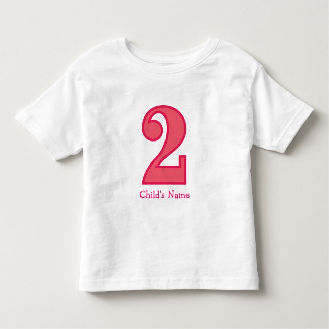 number two girl, Child's Name Toddler T-Shirt (Front)