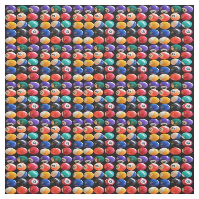 Numbered Coloured Eightballs, Fabric (Swatch)