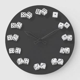 Numbered Dice Novelty Clock