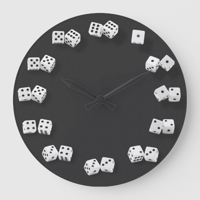 Numbered Dice Novelty Clock (Front)