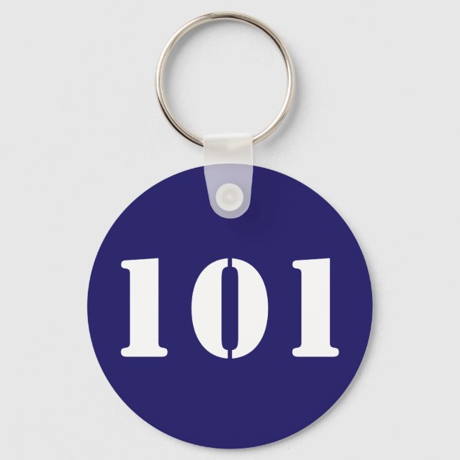 Numbered Keyboard Key Ring (Front)