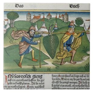 Numbers 13 23 The Grapes of Eschol, from the 'Nure Ceramic Tile