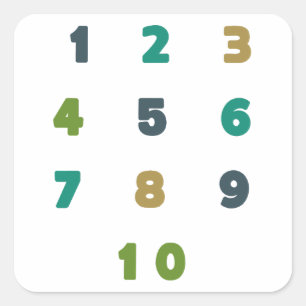 numbers 1-10. counting. Stickers & Labels
