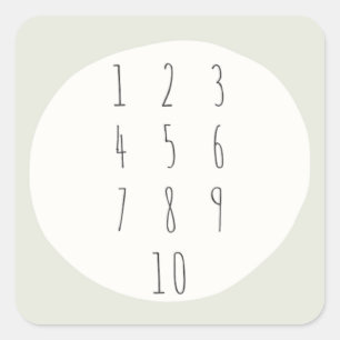 numbers 1-10. counting. Stickers & Labels
