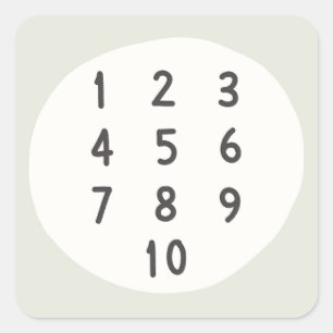 numbers 1-10 counting Stickers & Labels