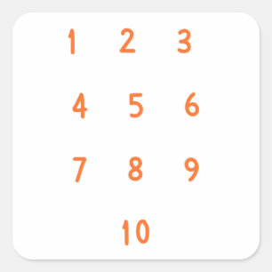 numbers 1-10 counting Stickers Labels modern