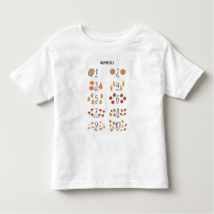 Numbers 1 - 10 in Fall Aesthetic Educational  Toddler T-Shirt