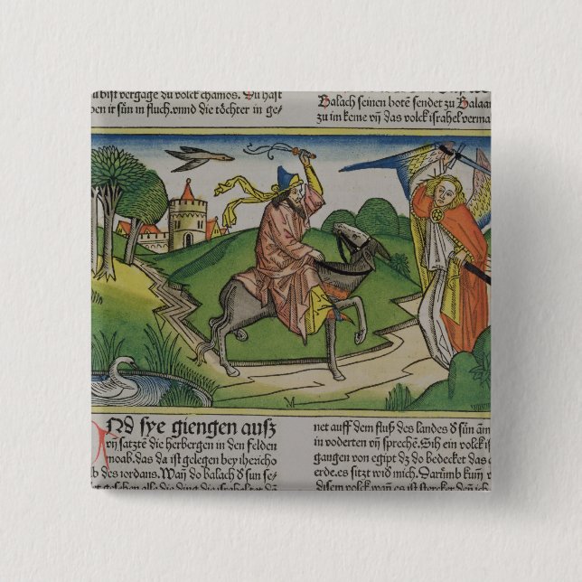 Numbers 22 20-35 Balaam's talking ass, from the 'N 15 Cm Square Badge (Front)