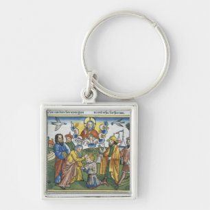 Numbers 27 18-23 Moses lays his hand upon Joshua, Key Ring